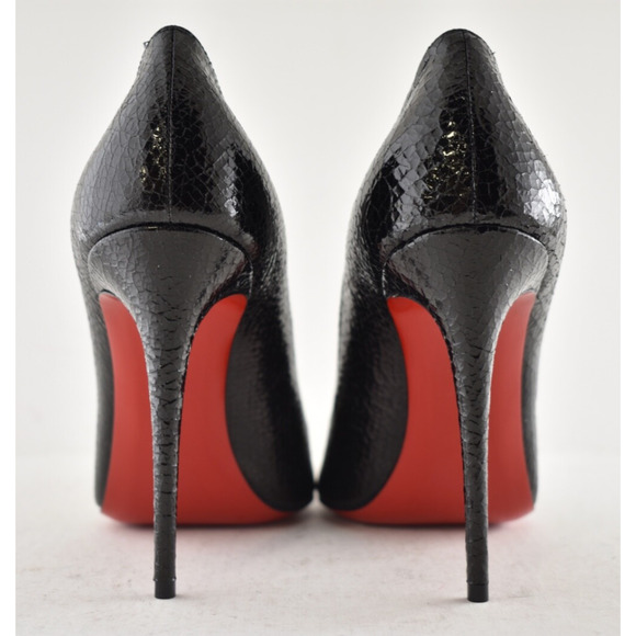 Christian Louboutin Kate 100 Black Specchio Star Pointed Classic Heel Pump 40 - Picture 14 of 15